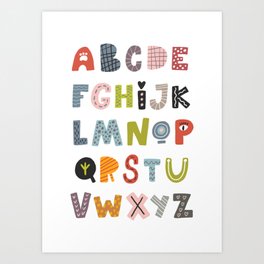 Decorative Alphabet Art Print
