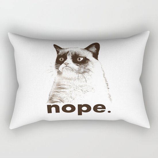 GRUMPY CAT - Nope (version 2) Rectangular Pillow