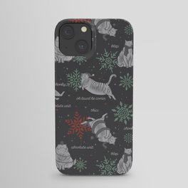Christmas Chonks | Black Pattern iPhone Case