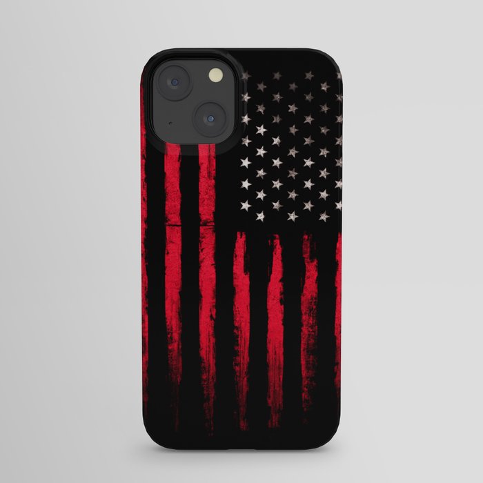 American flag Vintage Black iPhone Case