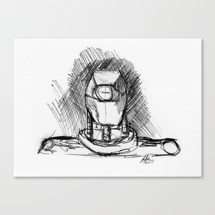 Warbot Sketch #040 Canvas Print