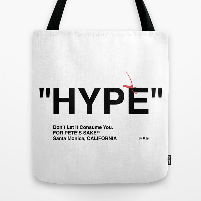 Hype black and shop white bag