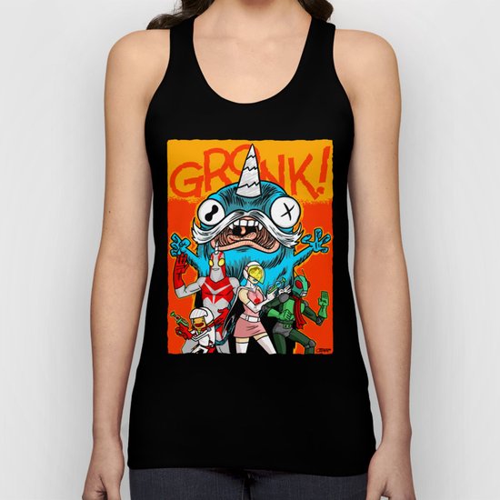 the Cryptid Crew VS Uncle Corny Kaiju Unisex Tank Top