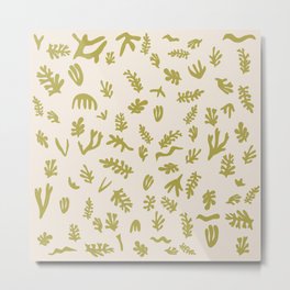Matisse seaweed Moss green Metal Print