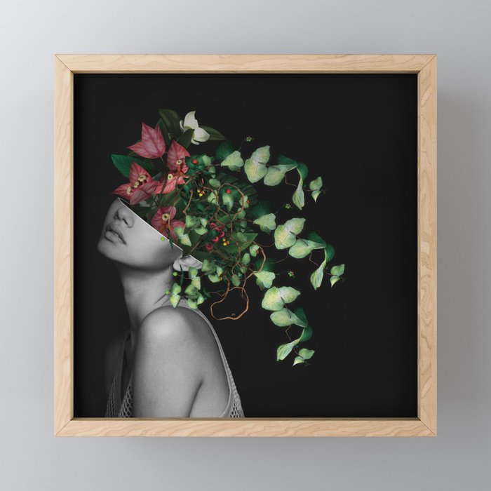 Lady Flowers X Framed Mini Art Print