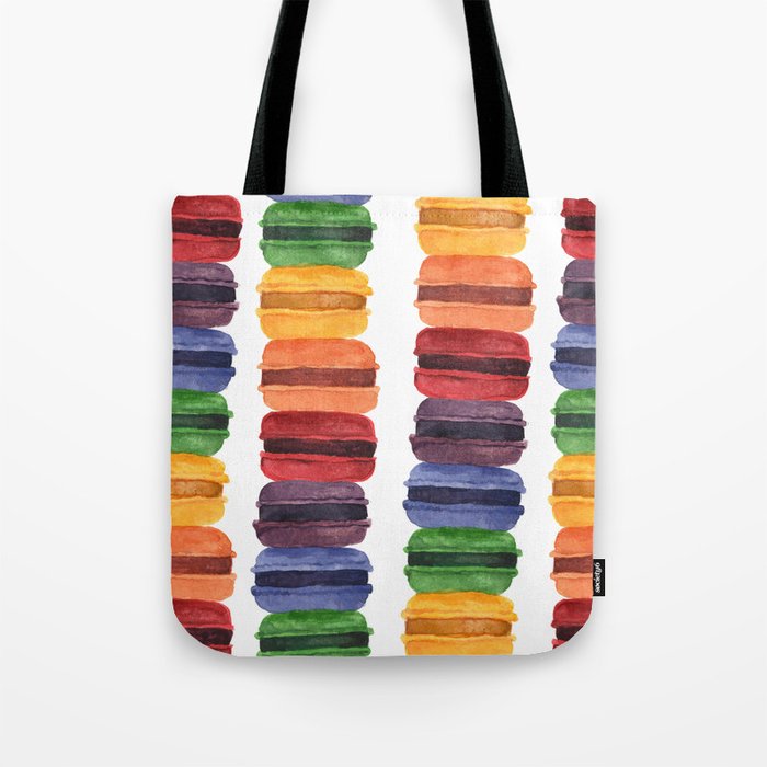 Rainbow Macaron Tote Bag