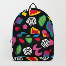 Eleven Romper Pattern Backpack | Organic, Black, Fashion, Digital, Starcourt, Shapes, Serie, Netflix, Illustration, 80S 