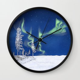 Northern lights sky - Lapland8Seasons Wall Clock