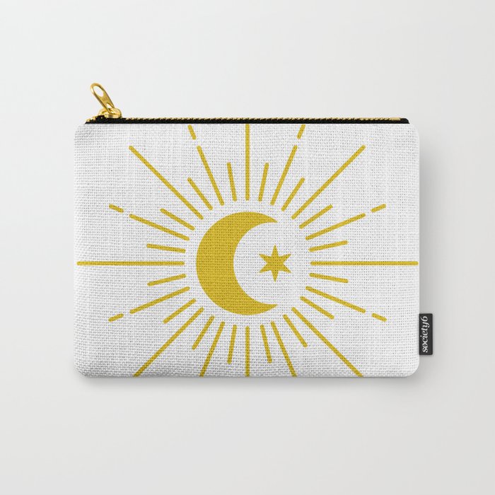 Minimalist Moon (gold) Carry-All Pouch