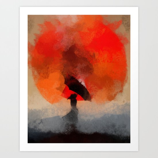 umbrellaliensunshine: atomicherry winter! Art Print