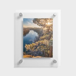 First Light Over The White River From City Rock Bluff Floating Acrylic Print