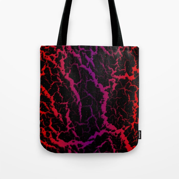 Cracked Space Lava - Red/Purple Tote Bag