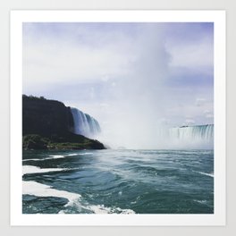 Made in the mist Art Print | Outdoors, Waterfall, Water, Wonders, Niagara, Photo, Blue 