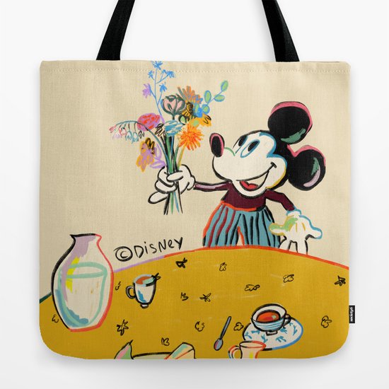 Disney Merchandise Mickey Mouse Tote Bag 13 X 13 X 6 reusable and stitched seams 