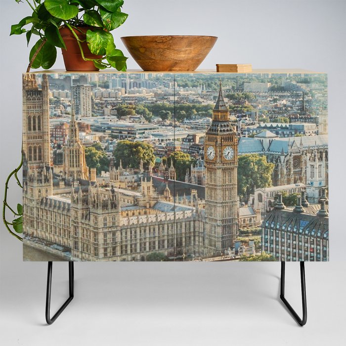Great Britain Photography - Big Ben In The Canter Of London City Credenza