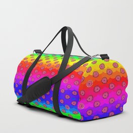 Rainbow and pink flowers Duffle Bag