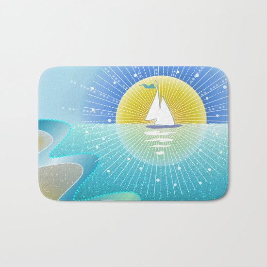 Sunny Sailing Bath Mat