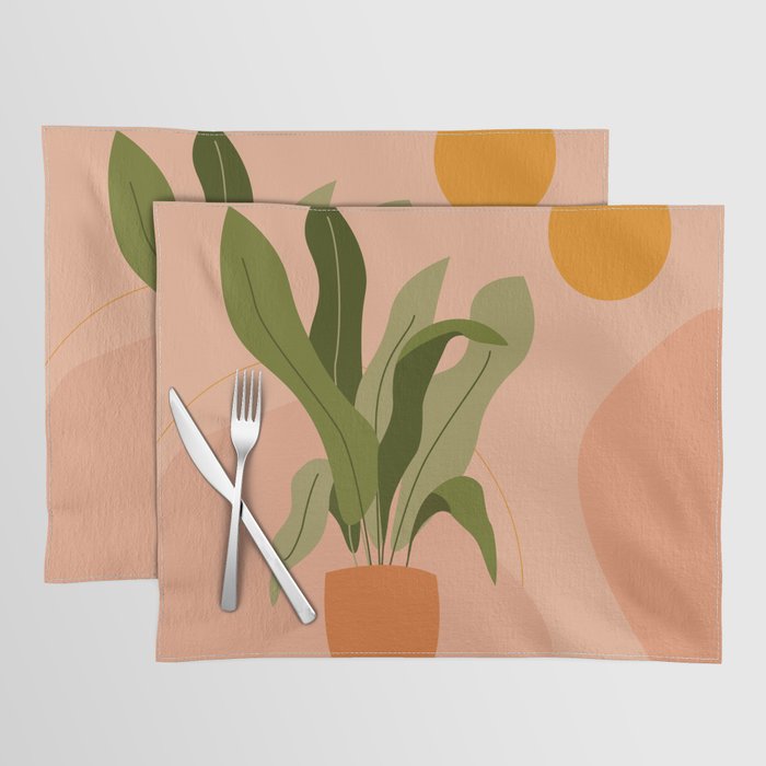 Abstract Flowerpot with Cool Abstract shapes Placemat