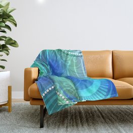 Iridescent Peacock Background Throw Blanket
