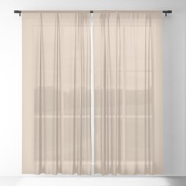 IVORY CREAM pastel solid color Sheer Curtain