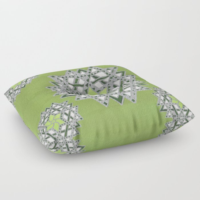 Ishwarya kolam - geometric mandala Floor Pillow