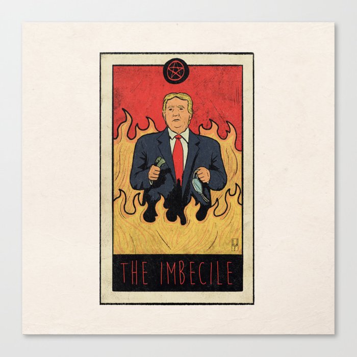 Trump Tarot Card Canvas Print