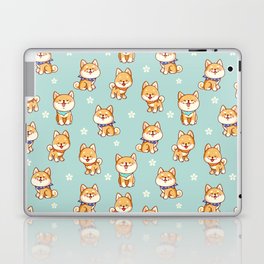 Happy Shiba Inu Puppers with Bandanas  Laptop Skin