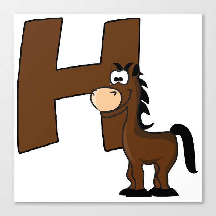 H Is For Horse Canvas Print