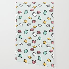 Hand Drawn Books Seamless Vector Pattern Background Wallpaper