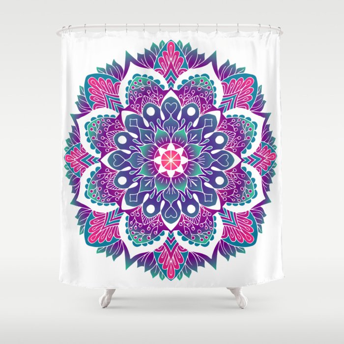 Colorful Mandala Decorative Shower Curtain