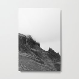 Into the Mist | Isle of Skye Scotland Travel Photography | Black and White Fine Art Print Metal Print
