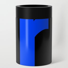 letter R (Blue & Black) Can Cooler