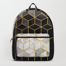Black and White Gradient Cubes Backpack