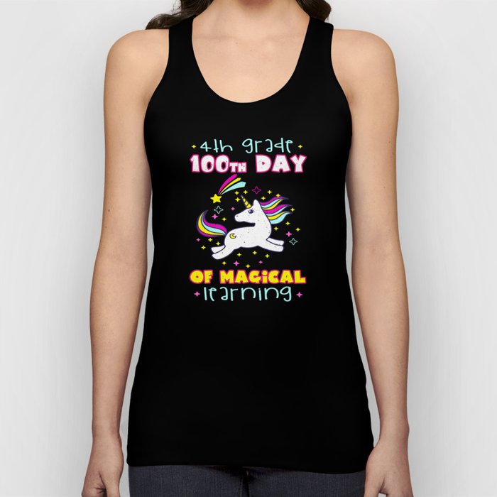 Days Of School 100th Day 100 Magical 4th Grader Tank Top