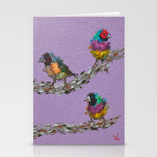Gouldian finches Stationery Cards