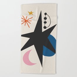 Abstract Eclectic Colorful Joan Mirò Inspired 1 Beach Towel