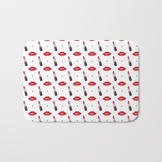 Red Lipstick Bath Mat