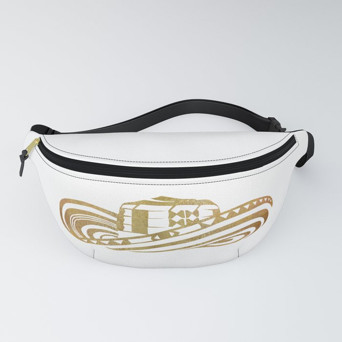 Colombian Sombrero Vueltiao in Gold Leaf Fanny Pack
