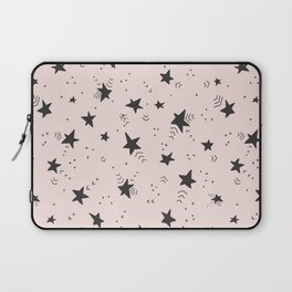 Abstract geometric pink and grey stars pattern Laptop Sleeve