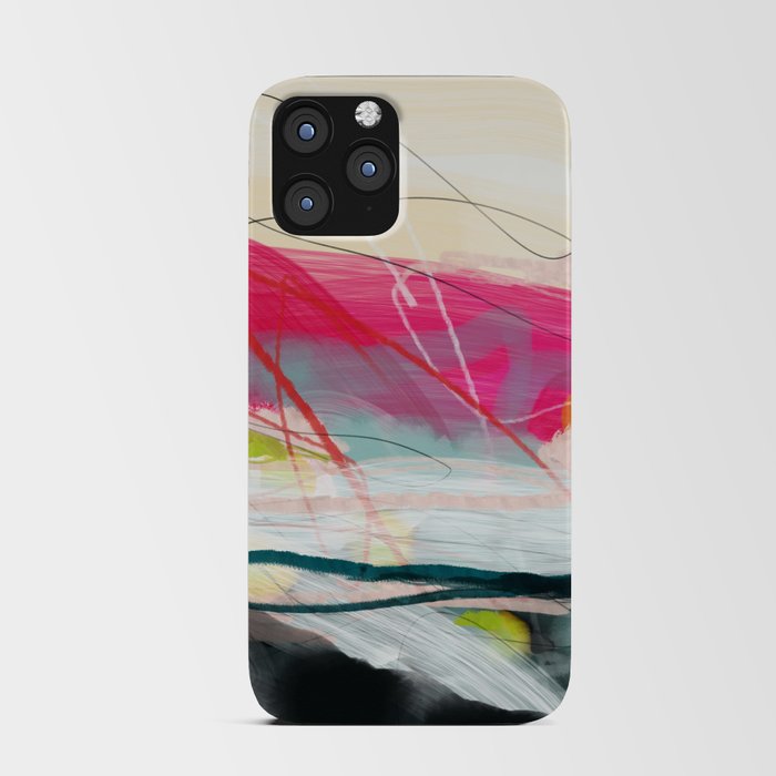 abstract landscape with pink sky over white cloud mountain iPhone Card Case