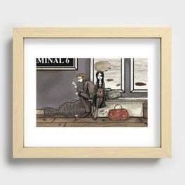 At the Zeppelin Port  Recessed Framed Print