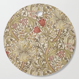 William Morris Vintage Golden Lily Biscuit Brick  Cutting Board