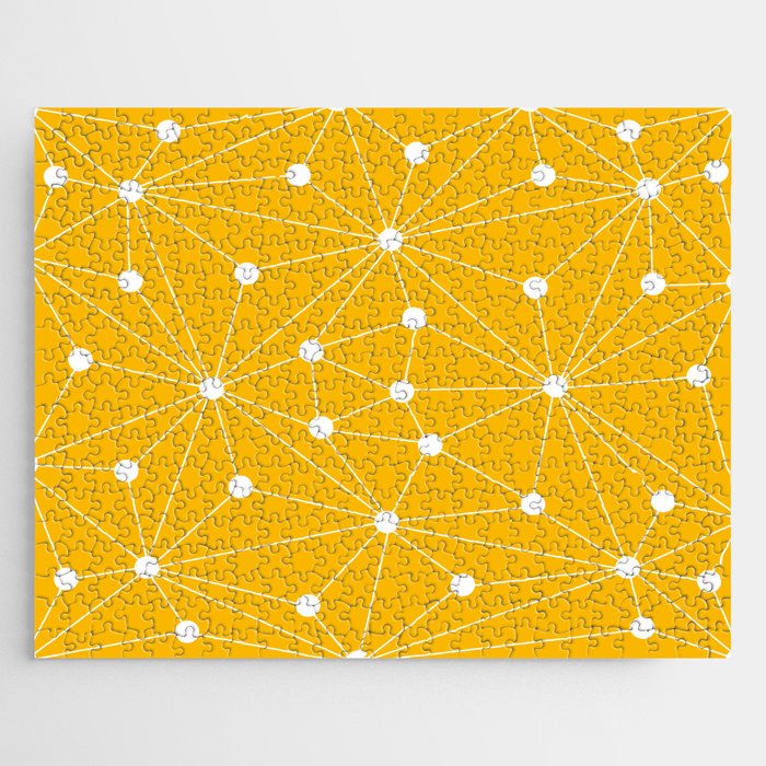 Abstract geometric pattern - orange. Jigsaw Puzzle