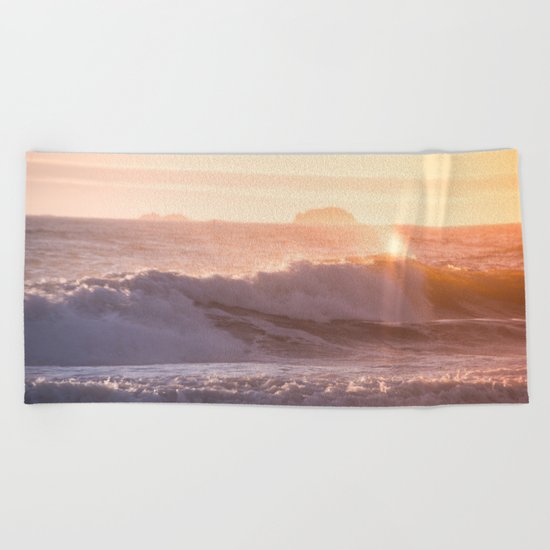 Ocean sunset Beach Towel