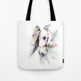 Fantasy white horse Tote Bag