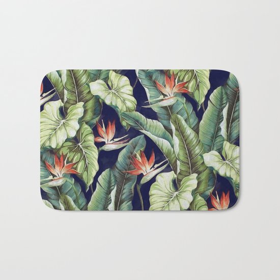 Night tropical garden II Bath Mat