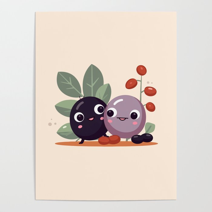 Cute Beans Poster