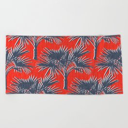 70’s Palm Springs Red White and Blue Beach Towel