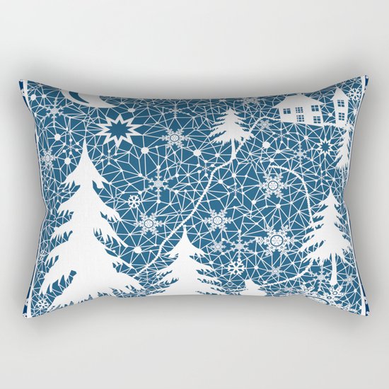 New year's design. Lace fabric . Rectangular Pillow