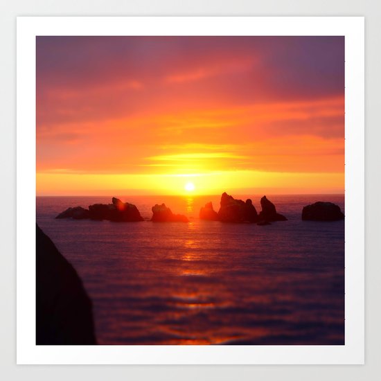 Colorful ocean Art Print